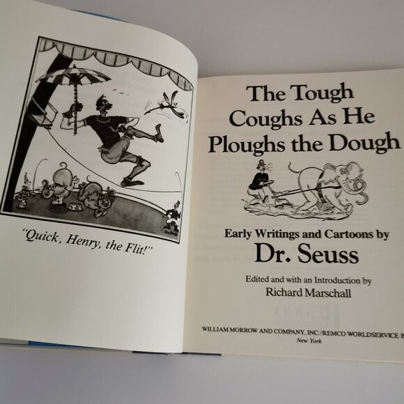 1987 The Tough Coughs as He Ploughs the Dough Book Vintage Early Seuss Marschall - Picture 4 of 10